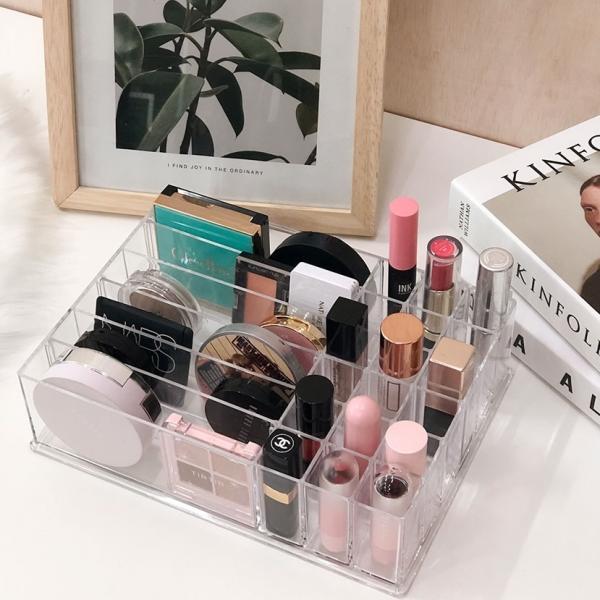 NEW 아크릴 색조 화장품 팩트 립스틱 메니큐어 소품 정리함 2type