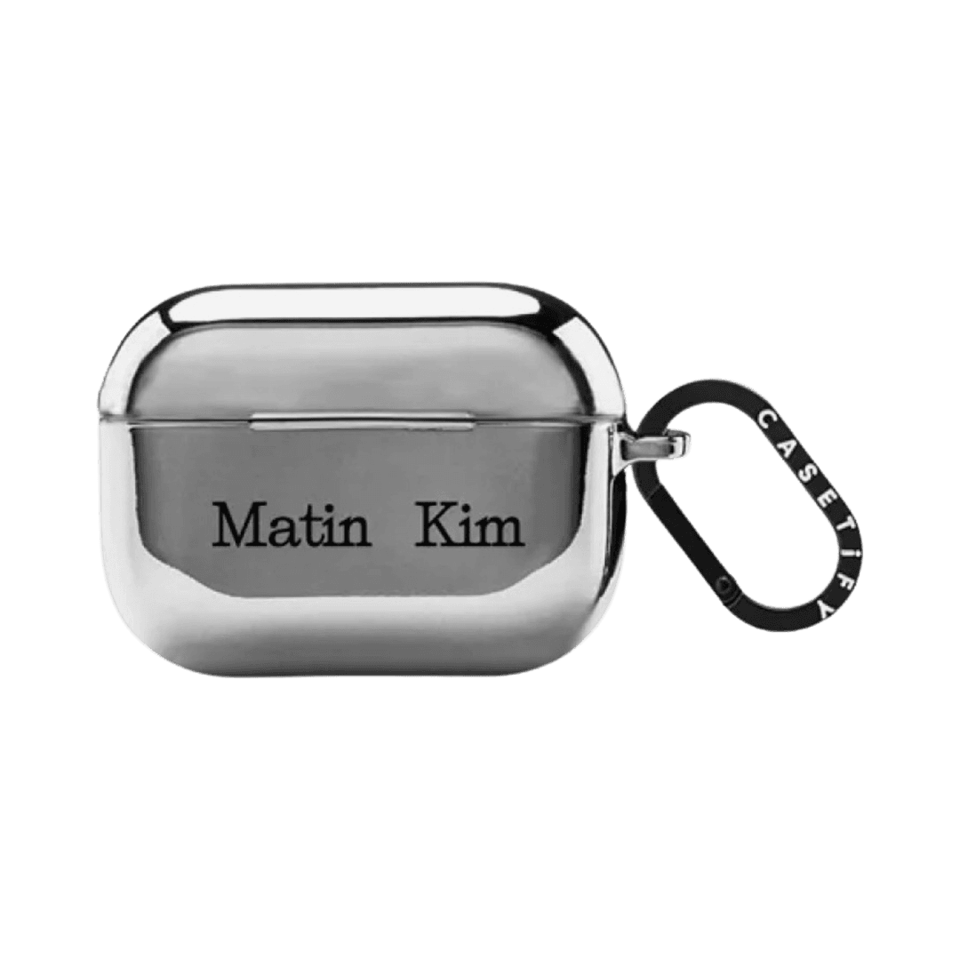 Casetify x Matin Kim iPhone Basic Logo AirPods AirPods Pro 1st/2nd Gen Case Silver