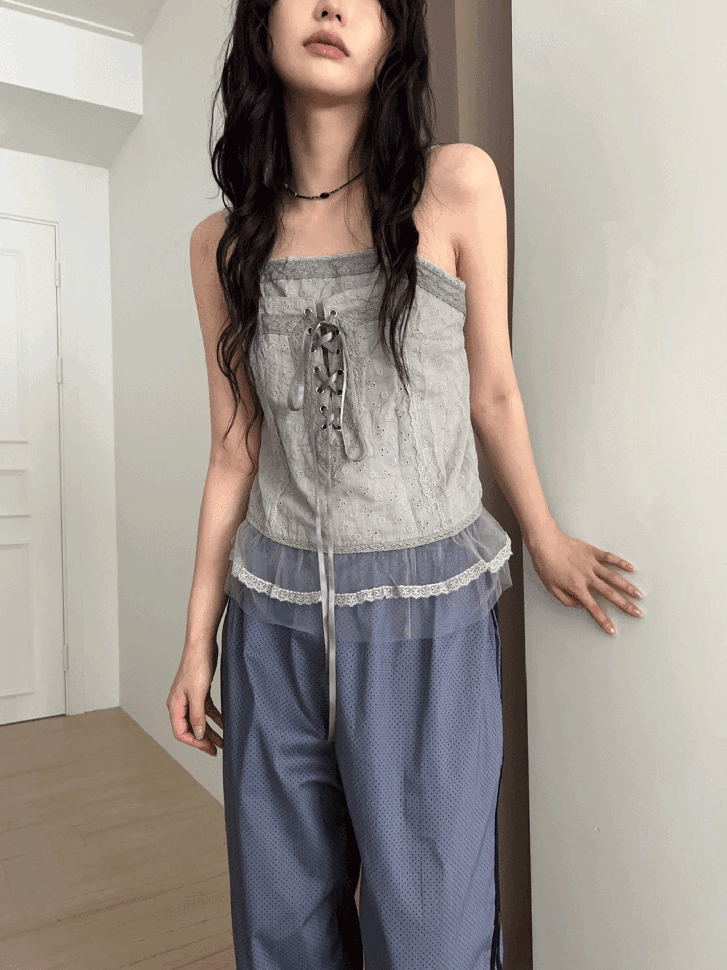 옵텐소 oganza corset sleeveless