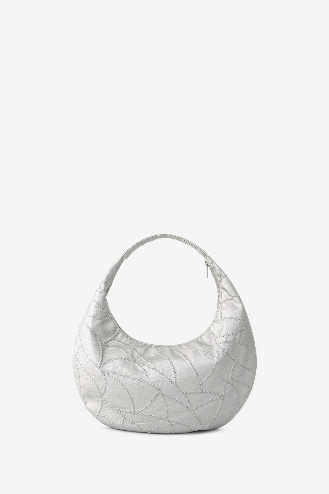 [9/8 Restock] Patchwork Hobo Bag Silver