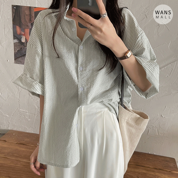 잭 스트라이프 반팔 셔츠