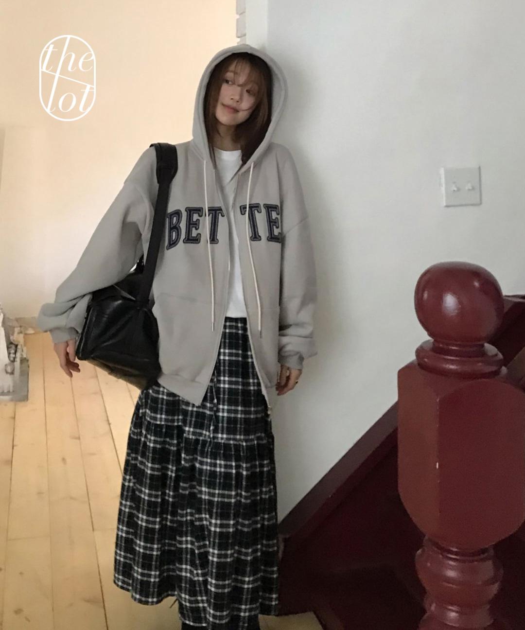 더롯 (당일) [call my name] 콜마이네임 베러 오버핏 기모 후드 집업 (2color) 긴팔/루즈핏/데일리/캠퍼스룩/나들이룩/여행룩