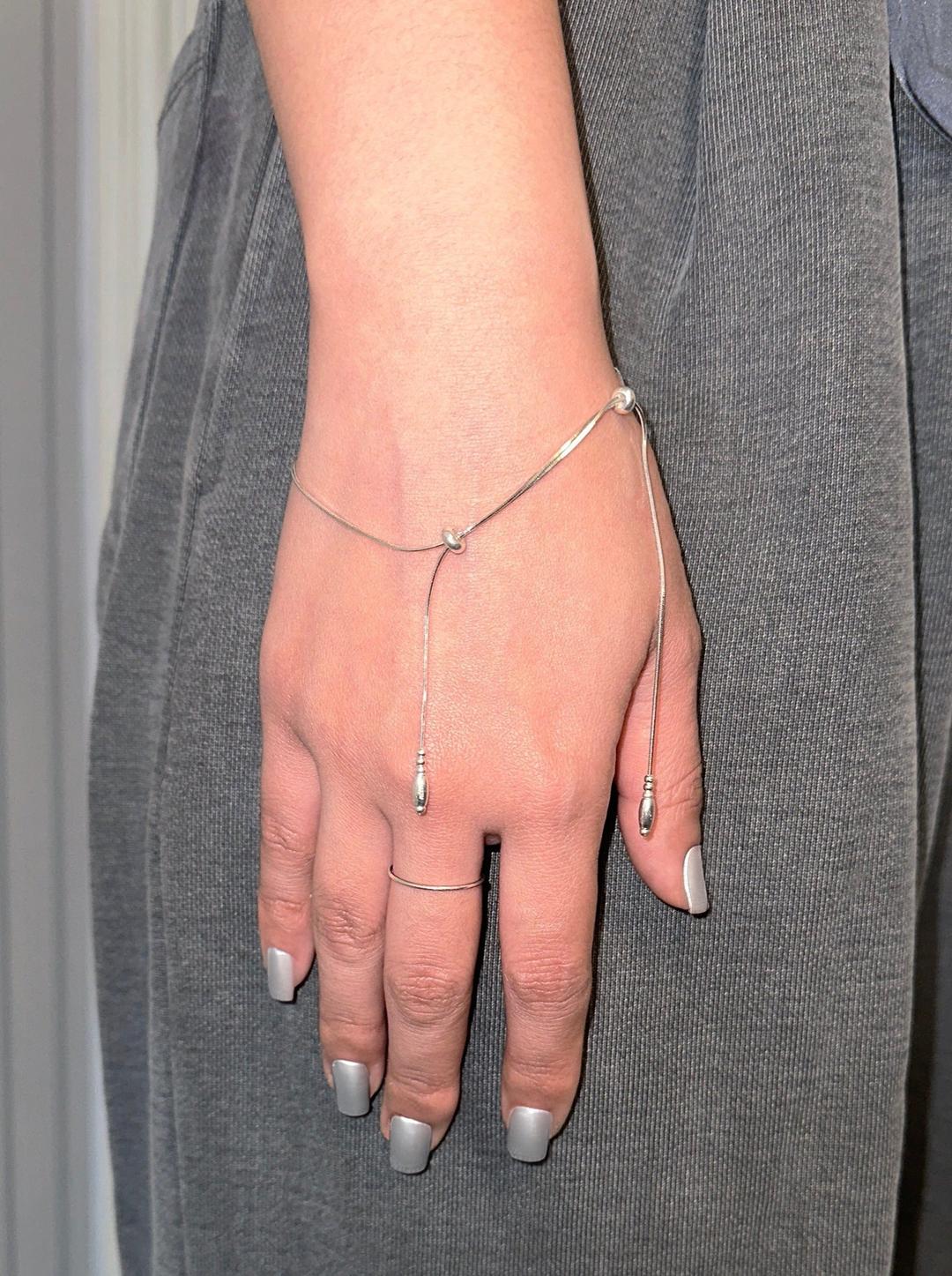 Silver scarf bracelet