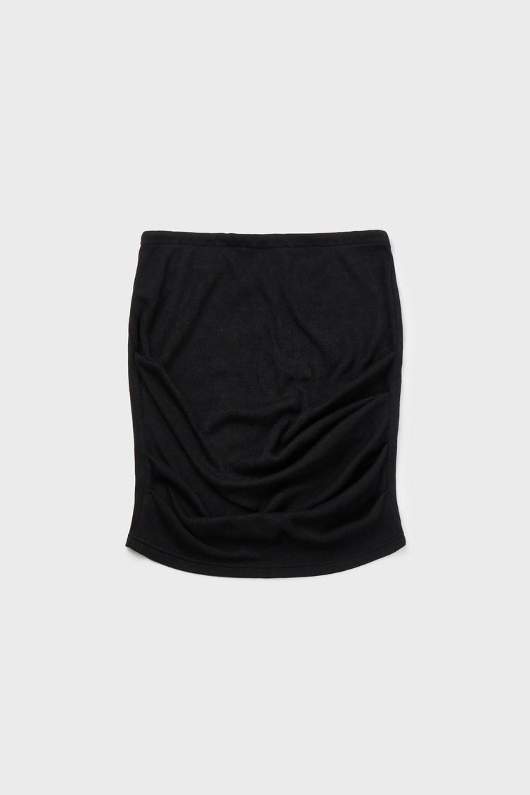 Shirring Knit Skirt - black