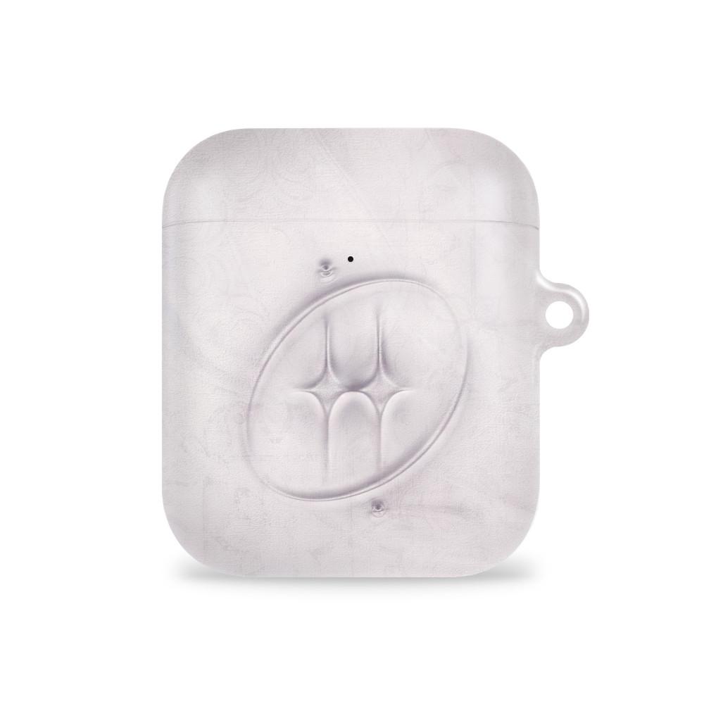 grayish logo airpot/buds case