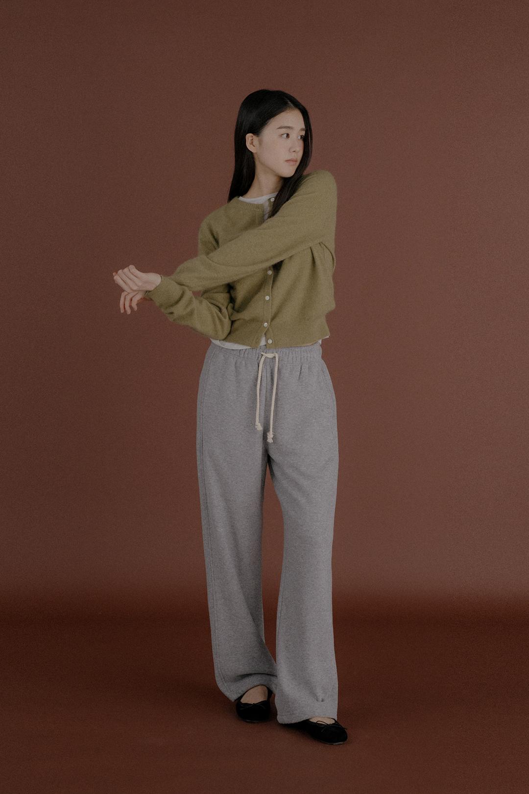 Terry Jogger Pants_Melange Gray