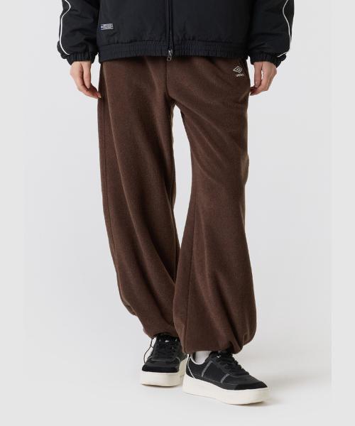 우먼스 플러피 조거 & 스트레이트 2WAY 팬츠 브라운 UQ422CFPN1