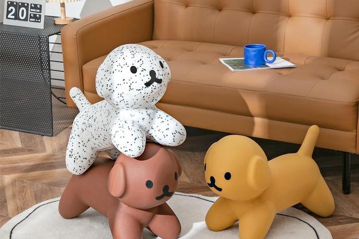 [해외] 귀여운 강아지 퍼피스툴 인테리어 동물 의자 장식소품