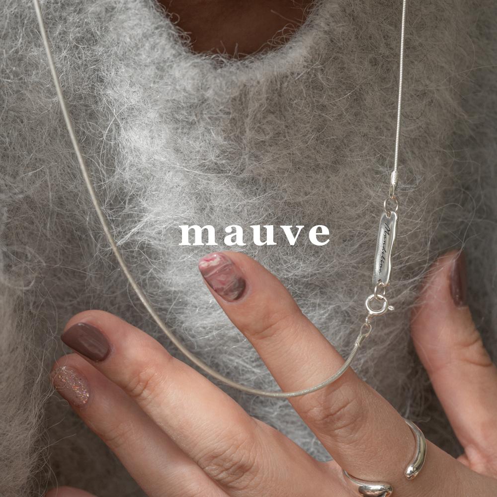 [mauve][무배] 멜팅 플레이트 각인 실버925 목걸이