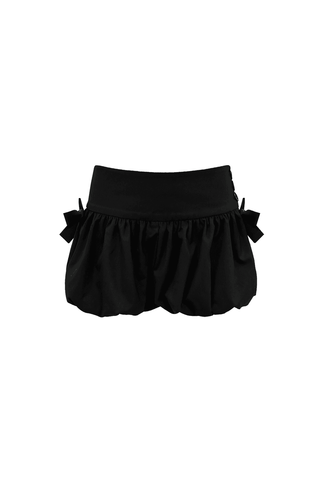 BOW BALLOON SHORTS (BLACK)