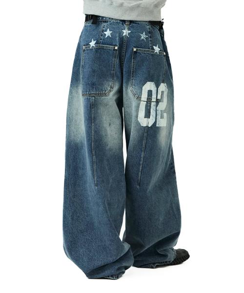 유스 커브드  어웨이 팬츠_블루