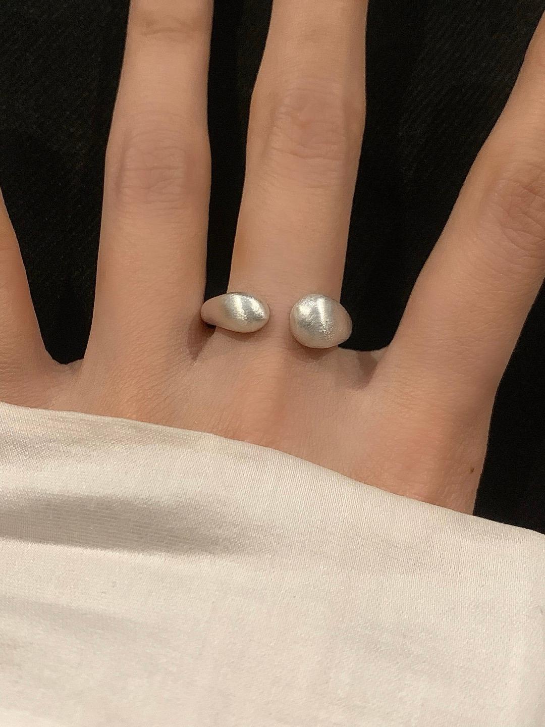 (silver925) Unique gap matte open ring