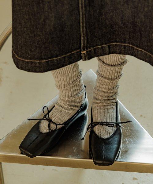 헤이디 리본 스트랩 플랫슈즈 [n86037]_3color