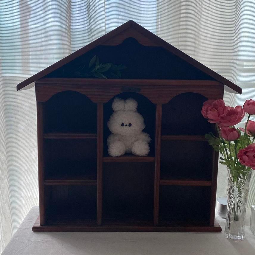 집모양 엔틱 벽걸이 선반 장식장