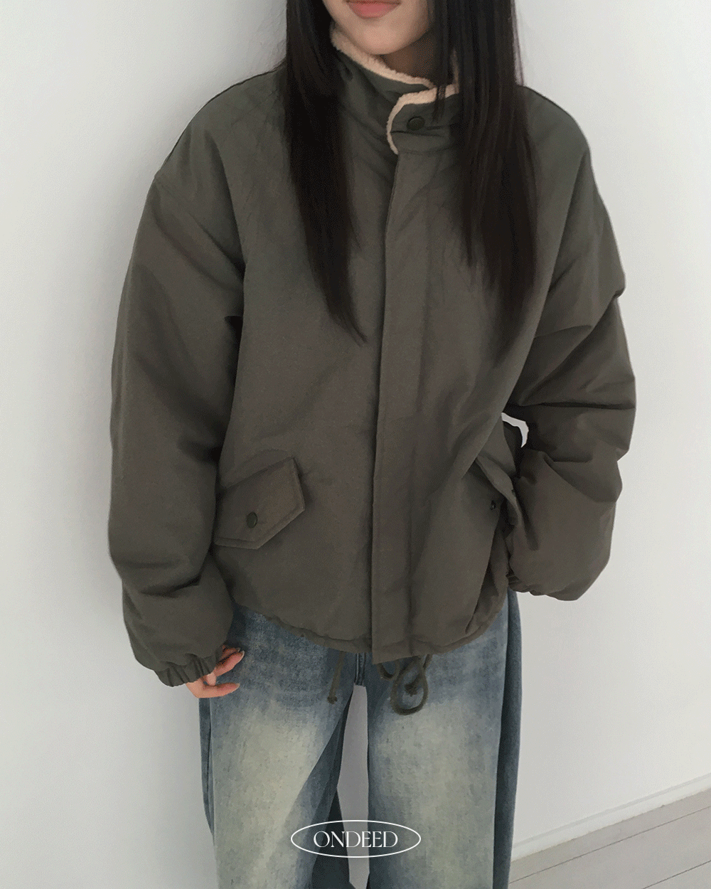 [양털안감🐑] 빈이 양털 숏 야상 점퍼