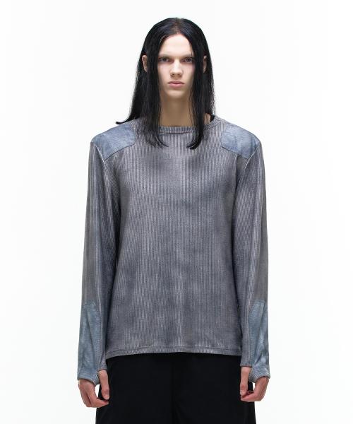 Op. 07 REDRUM PATCH KNIT DARK GRAY