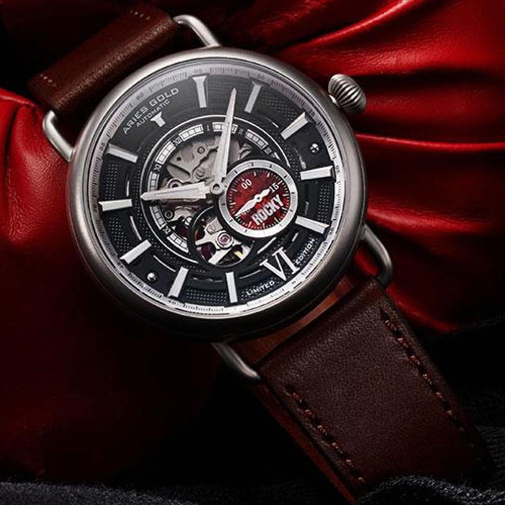 [에리스골드] G9013S-BK 오토메틱 가죽밴드시계 싱가폴 명품