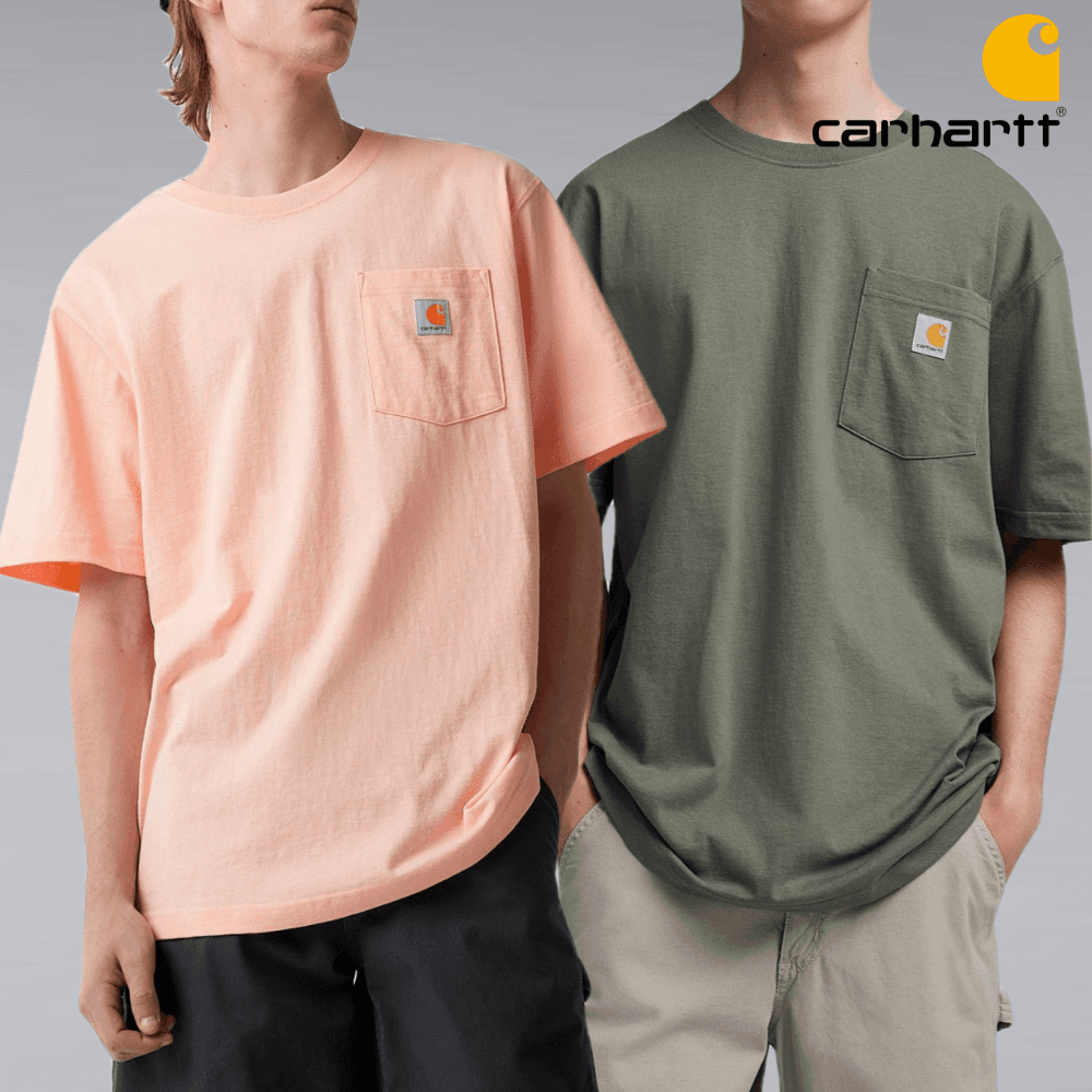 24S 칼하트 포켓 반팔 티셔츠 K87 피치 더스티 올리브