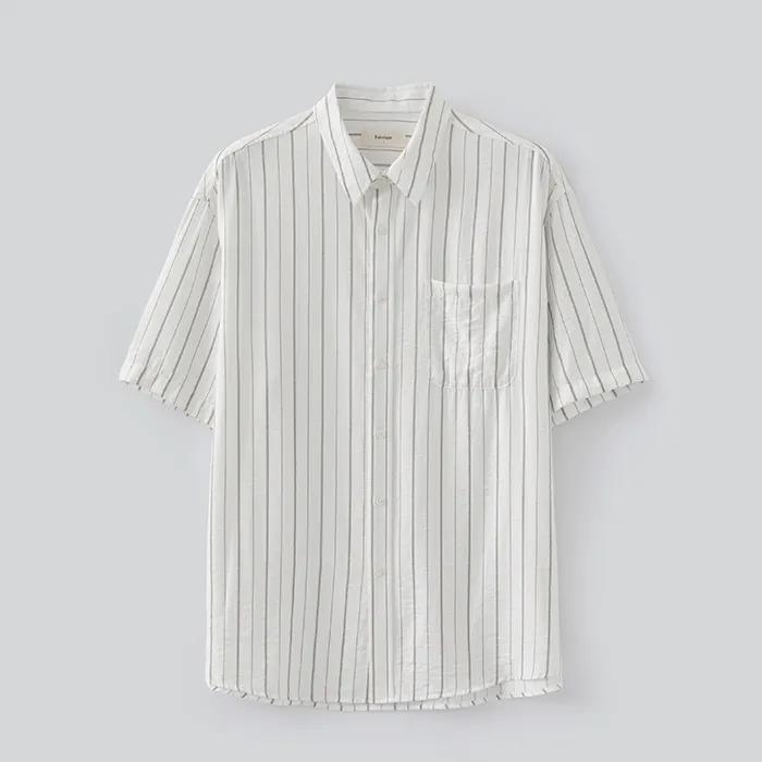 Sona Stripe Half Shirts (White)
