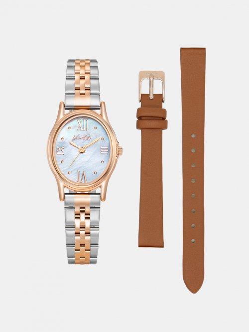 Gem-Rosegold/Opal SET (Brown leather)