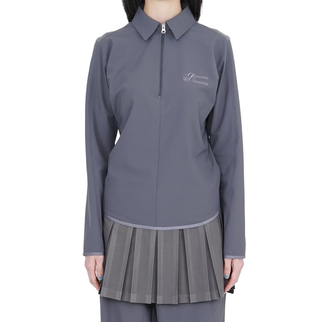 AW25 HALF ZIP SHIRT (CHARCOAL)