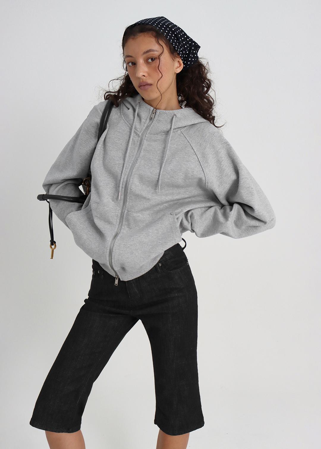 블랙업 [가을신상🍂/B-BASIC] 더블코튼 리벳 후드집업