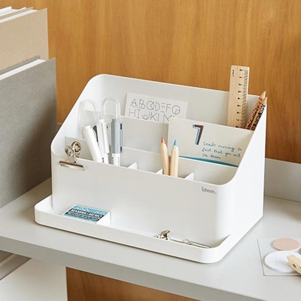 [시스맥스] 데스크탑홀더 책상 사무실 데스크 펜꽂이 필기구 화장대 정리함 리템 책상꾸미기