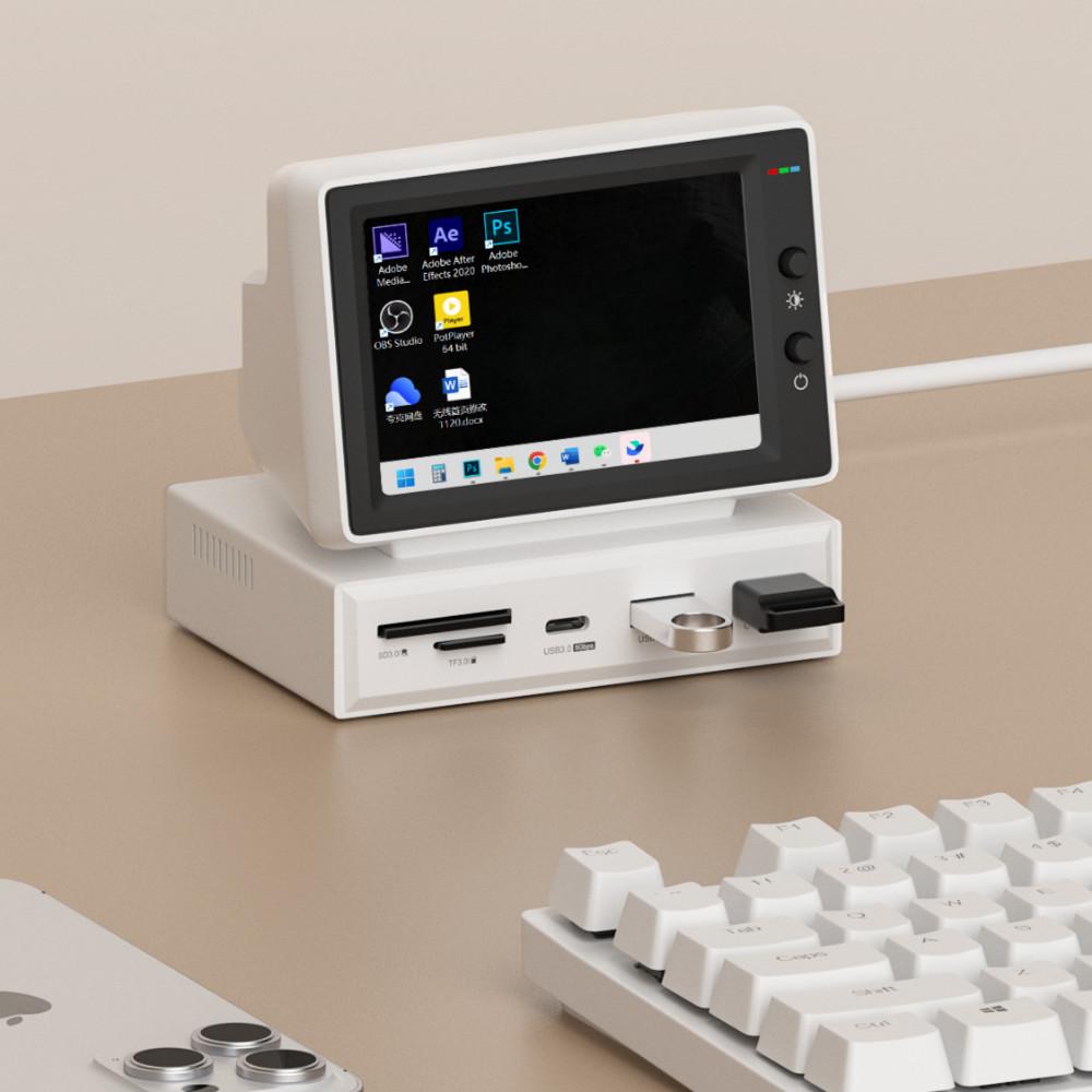 3.5인치 IPS Retro Mini PC 디스플레이 모니터 도킹 스테이션 확장독