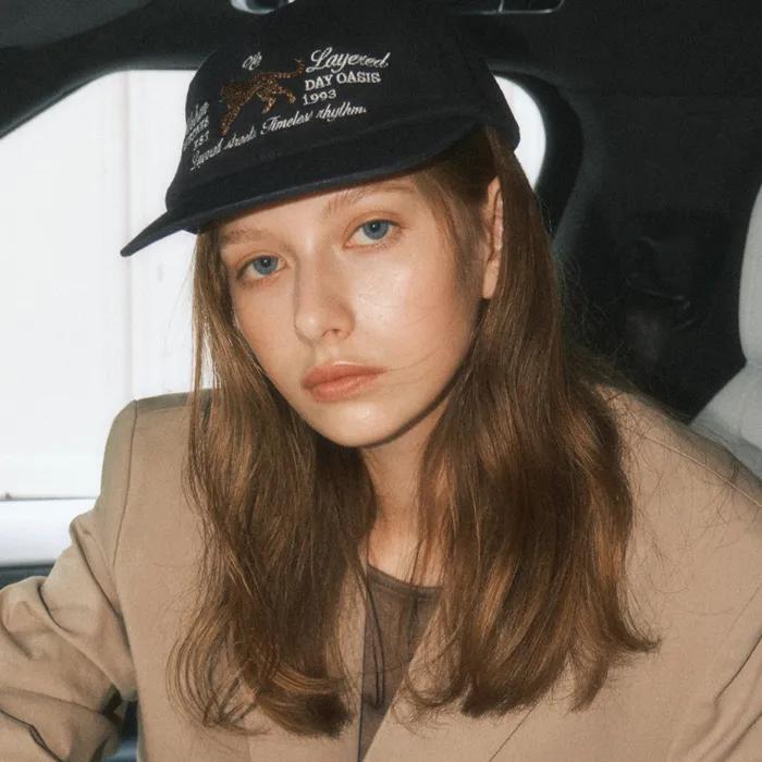 Layered with Leopard Cap_NAVY(W25-ACC06)