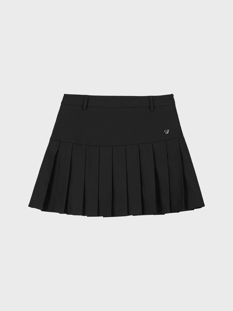 Panel Pleat Skirt (Black)