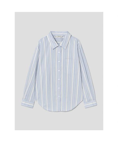 마린 스트라이프 셔츠  스카이 블루