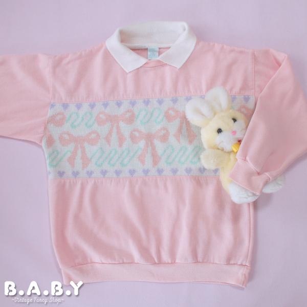 Bows & Hearts Knit Granny Sweatshirt