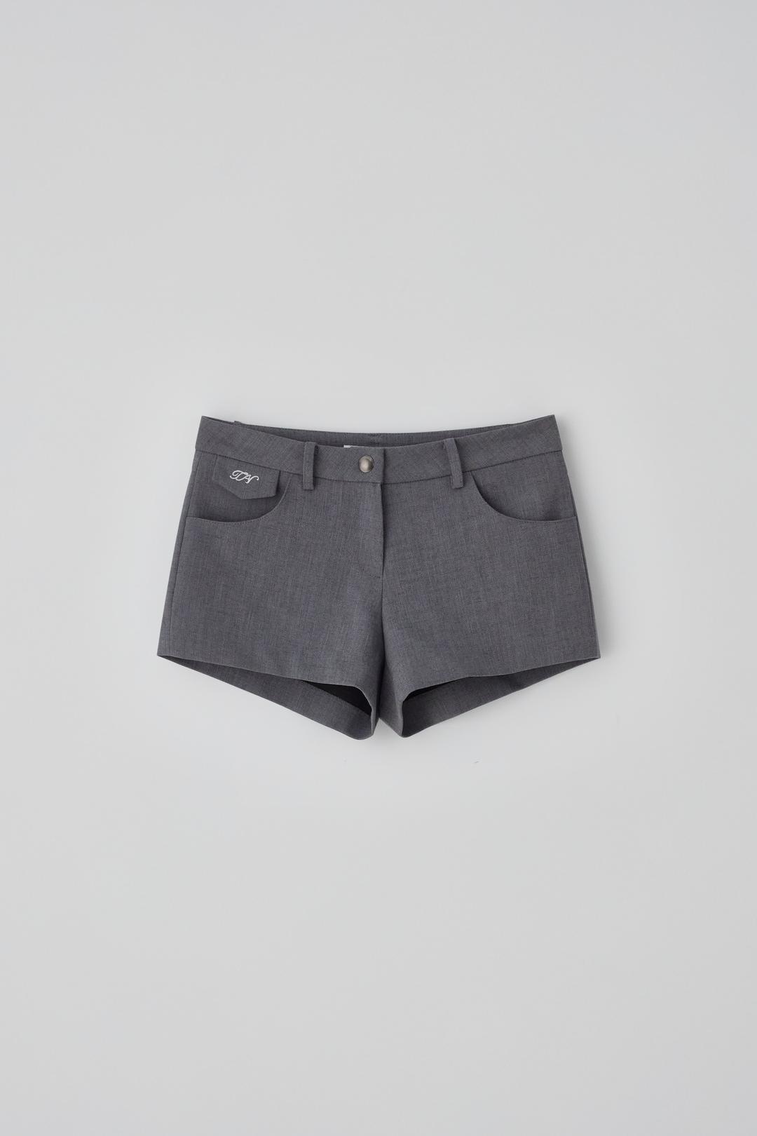(1st re-stock) T/T Riot micro shorts (charcoal)