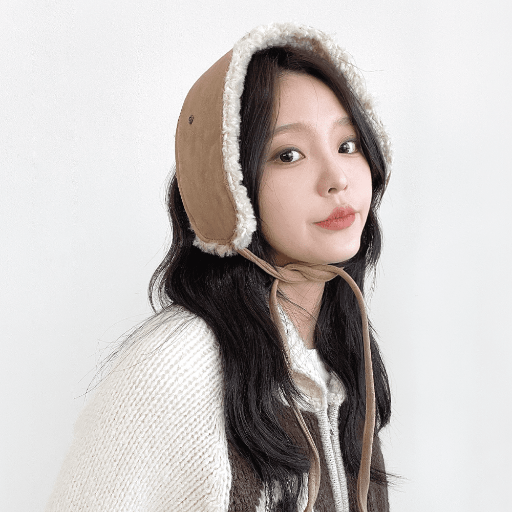 씨엘투 [4col/당일출고] 핀 무스탕 양면 리버시블 뽀글이양털 귀도리 남자 여자 겨울 방한 머플러 털 귀마개