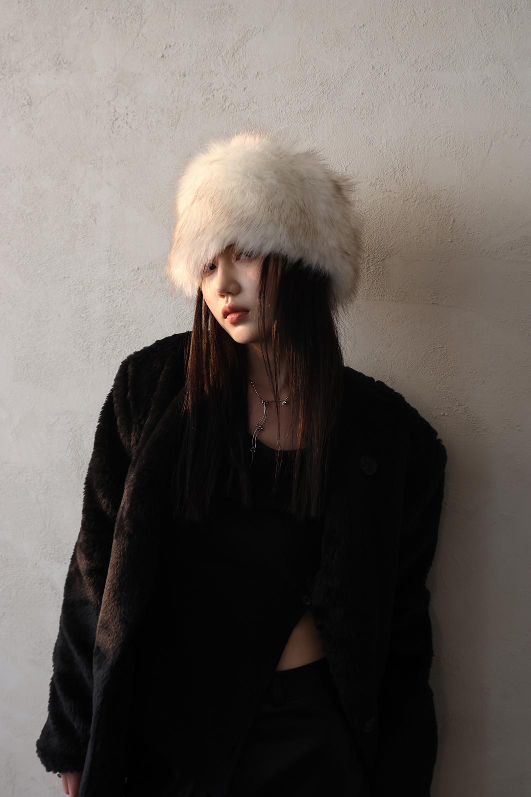 百合 Fur hat