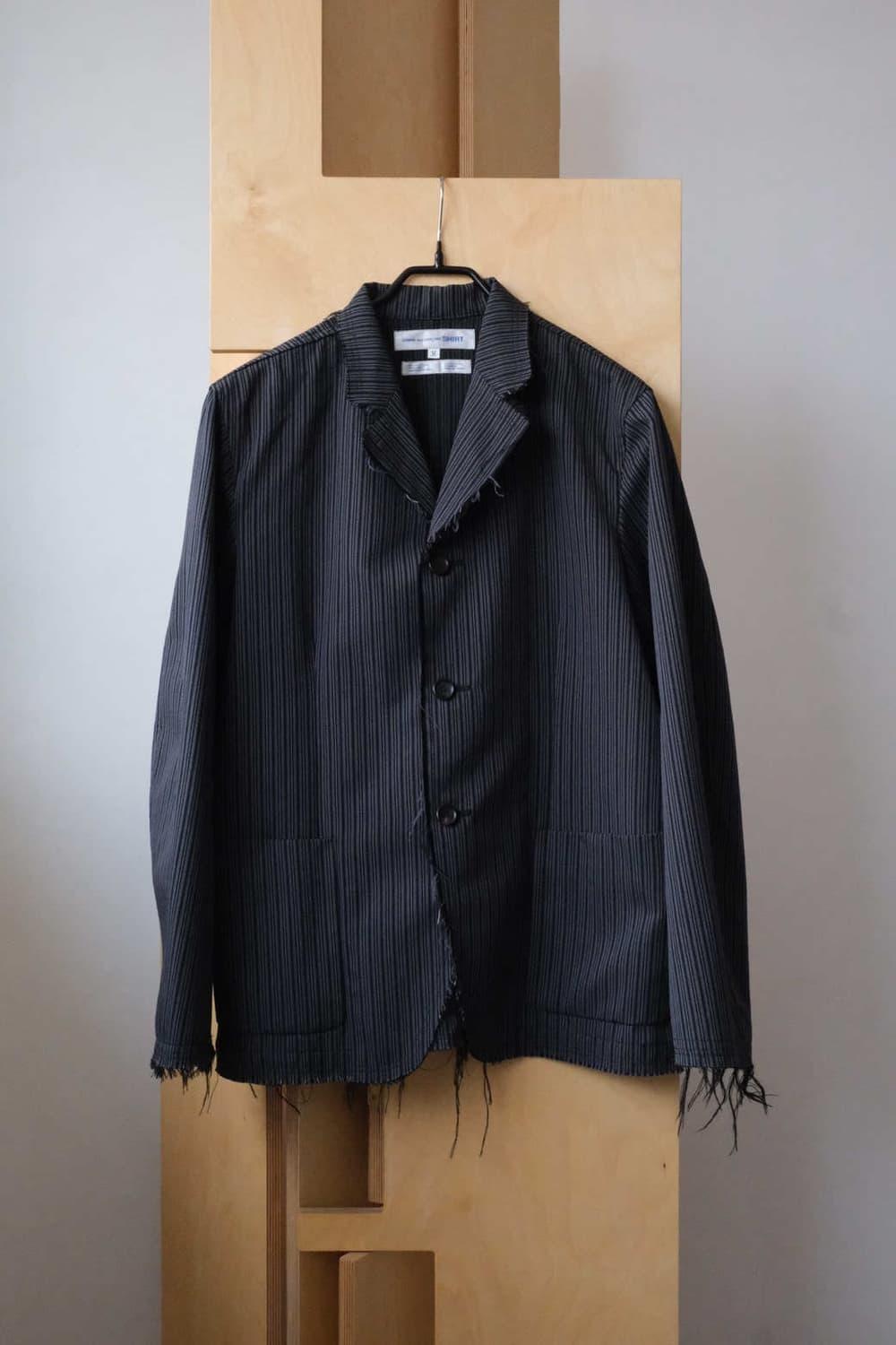 Distressed Pinstripe Jacket | 후루츠패밀리