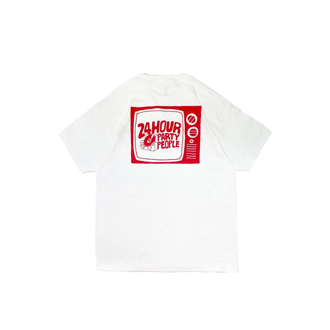 24PP Television SS Tee (White/Red)