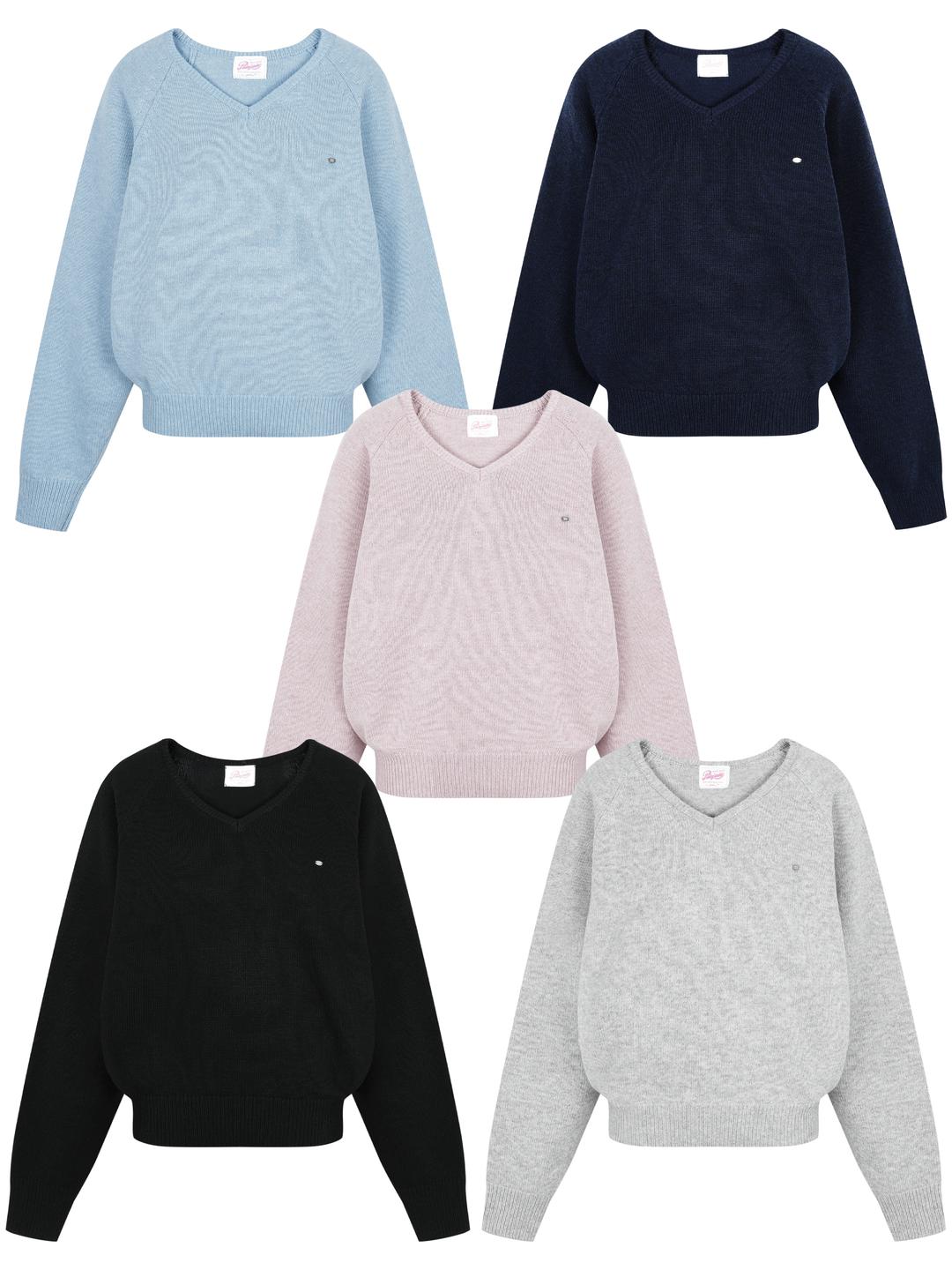 Overfit wool V-Neck Knit