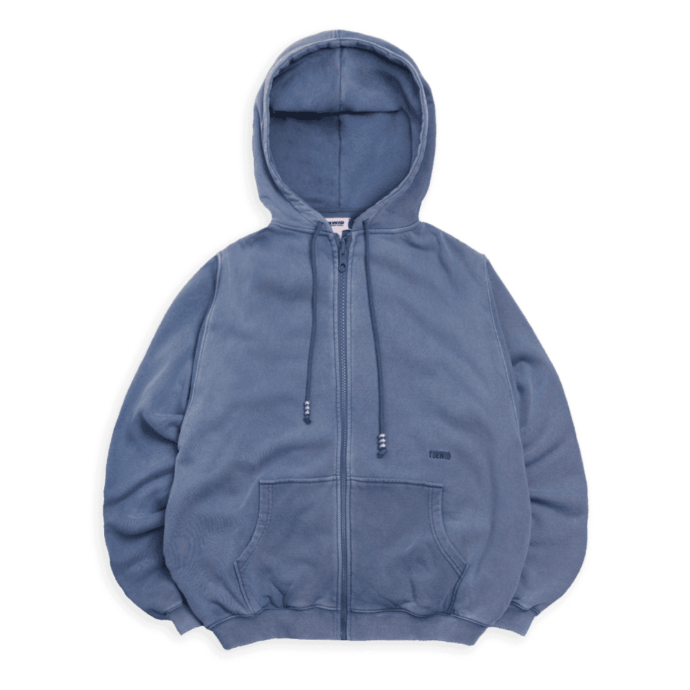 Tuewid classic embroidery set up zip-up in Breeze blue