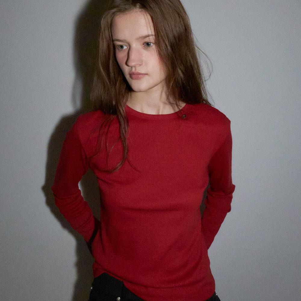 MINI POINT LABEL STANDARD FIT LONG SLEEVE RED