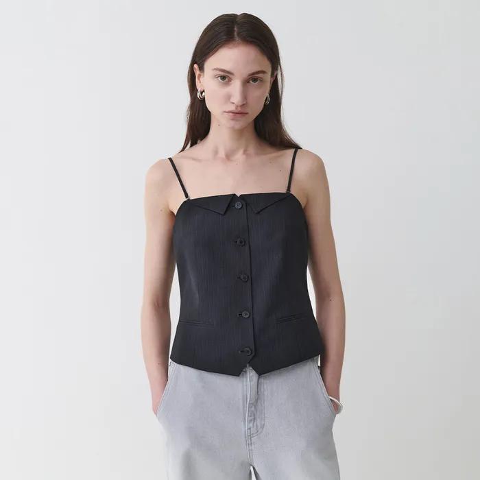 Tailored Bustier Vest SW5MV206-GW