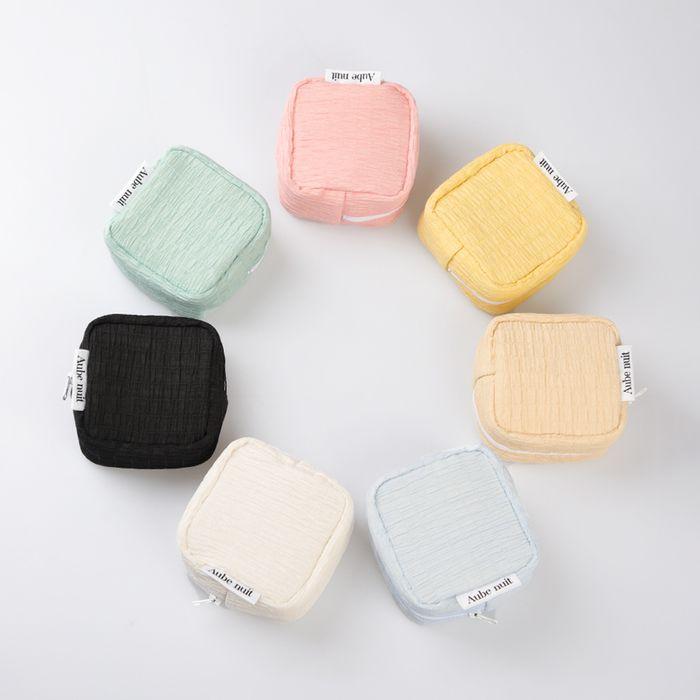 스퀘어 지퍼 파우치_7 Colors