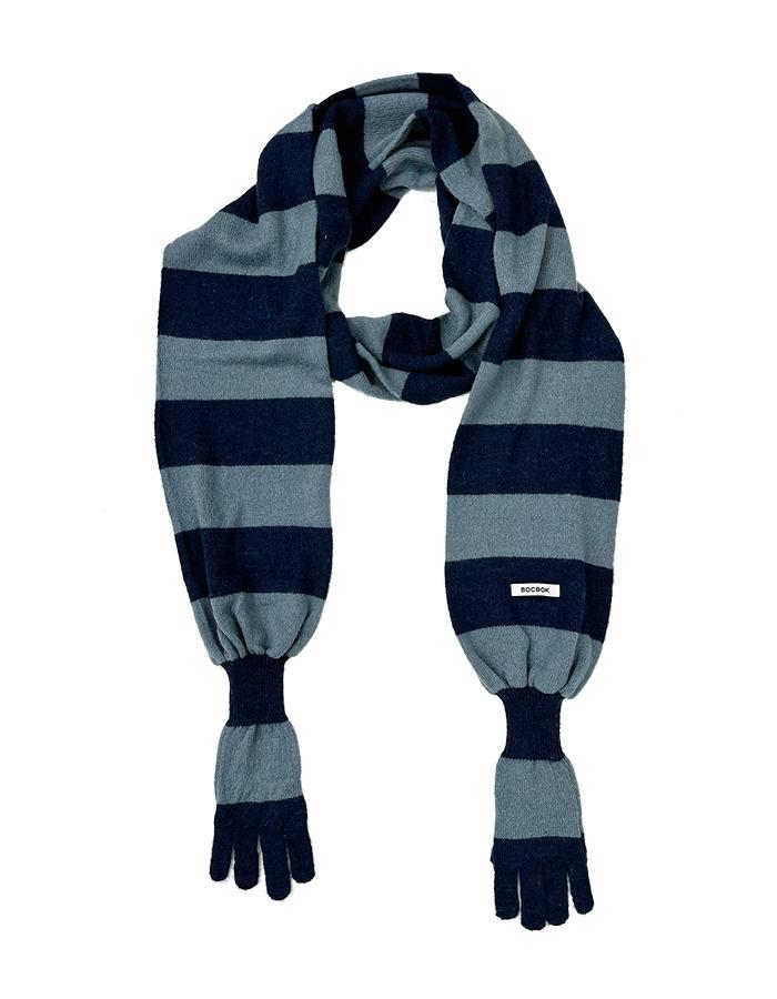 BOCBOK) MUFFLOVES (NAVY STRIPE)