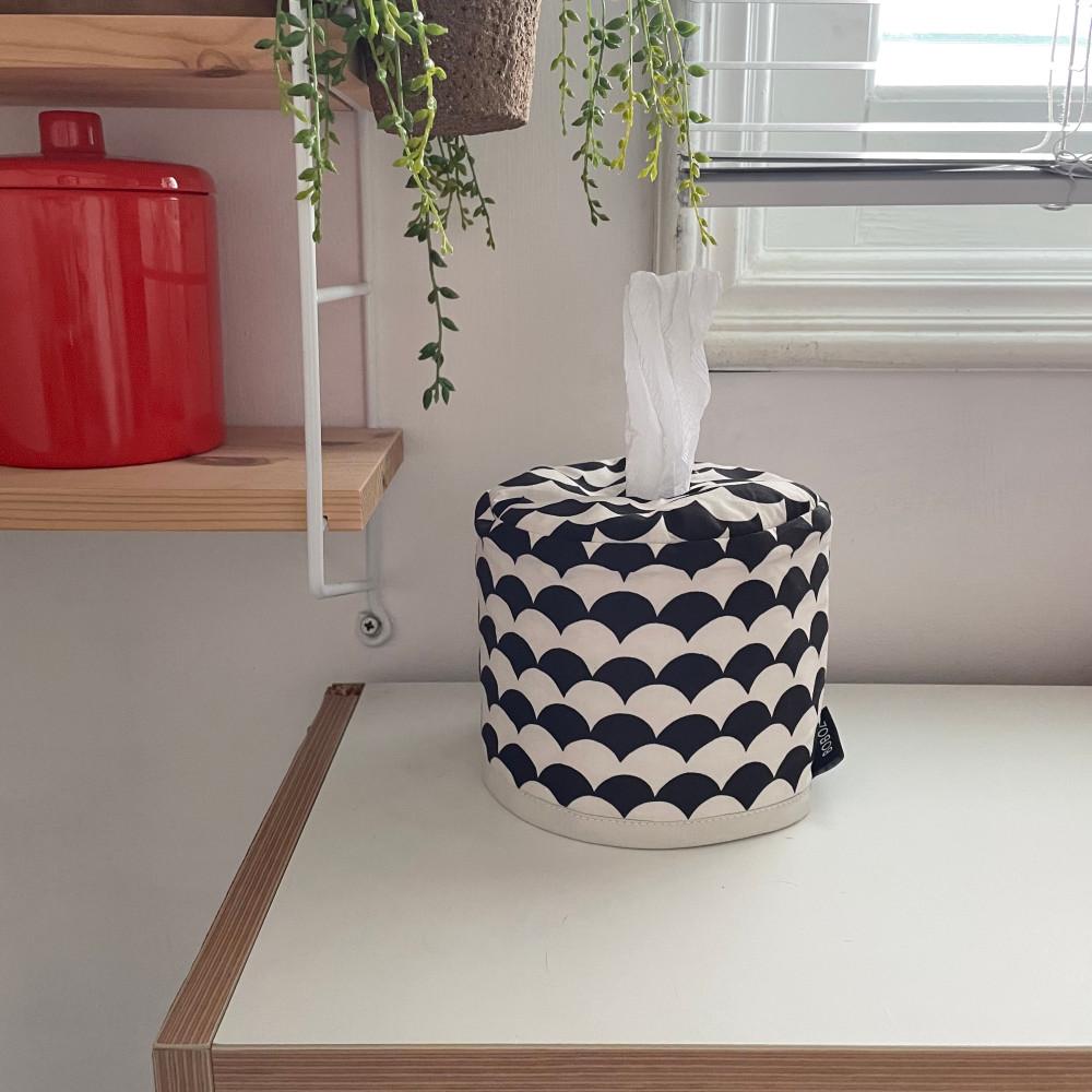 블랙 물결 티슈케이스