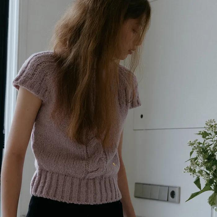 (26차) twist turtleneck knitwear_dry pink
