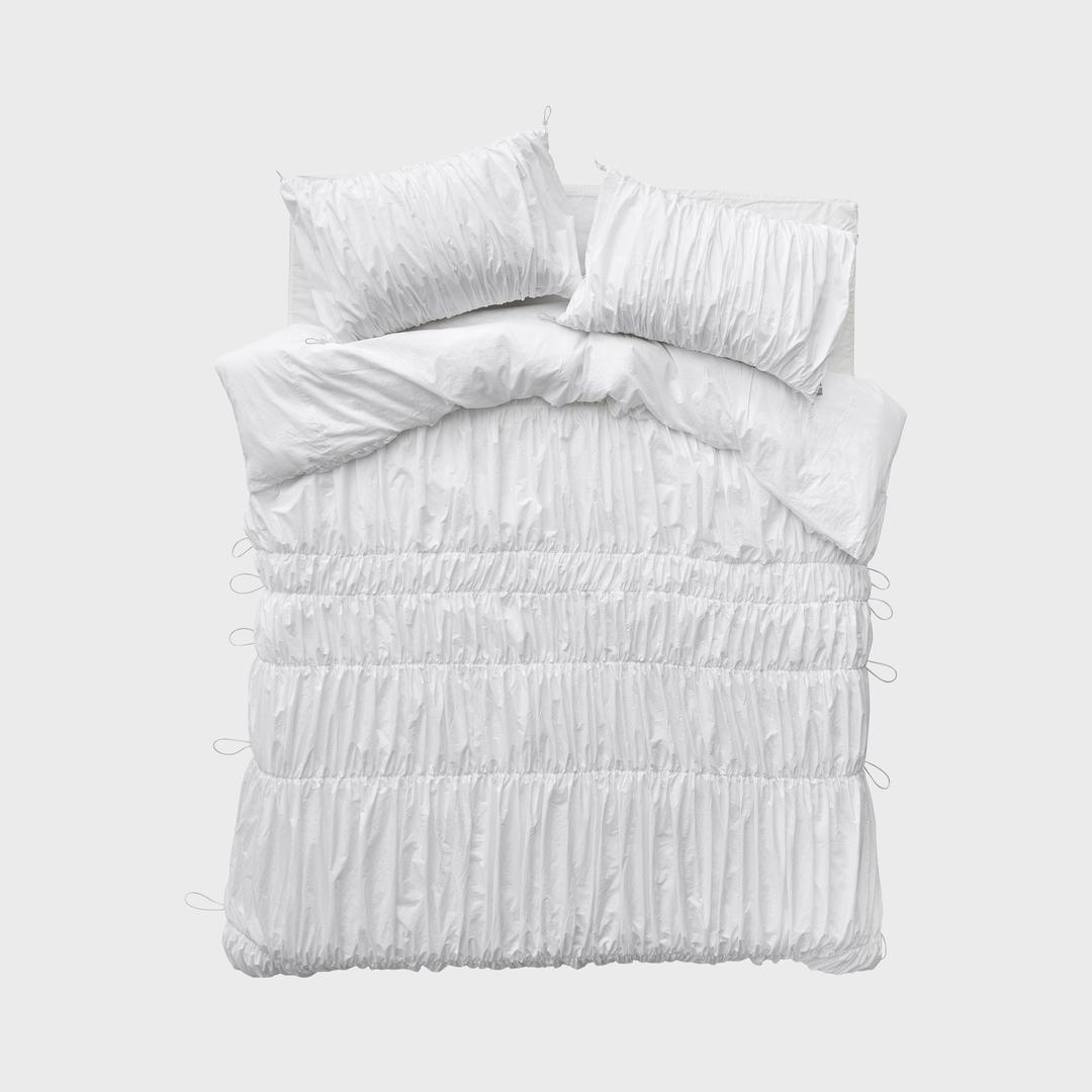 [OJOSxGATA] Big waves duvet cover - White