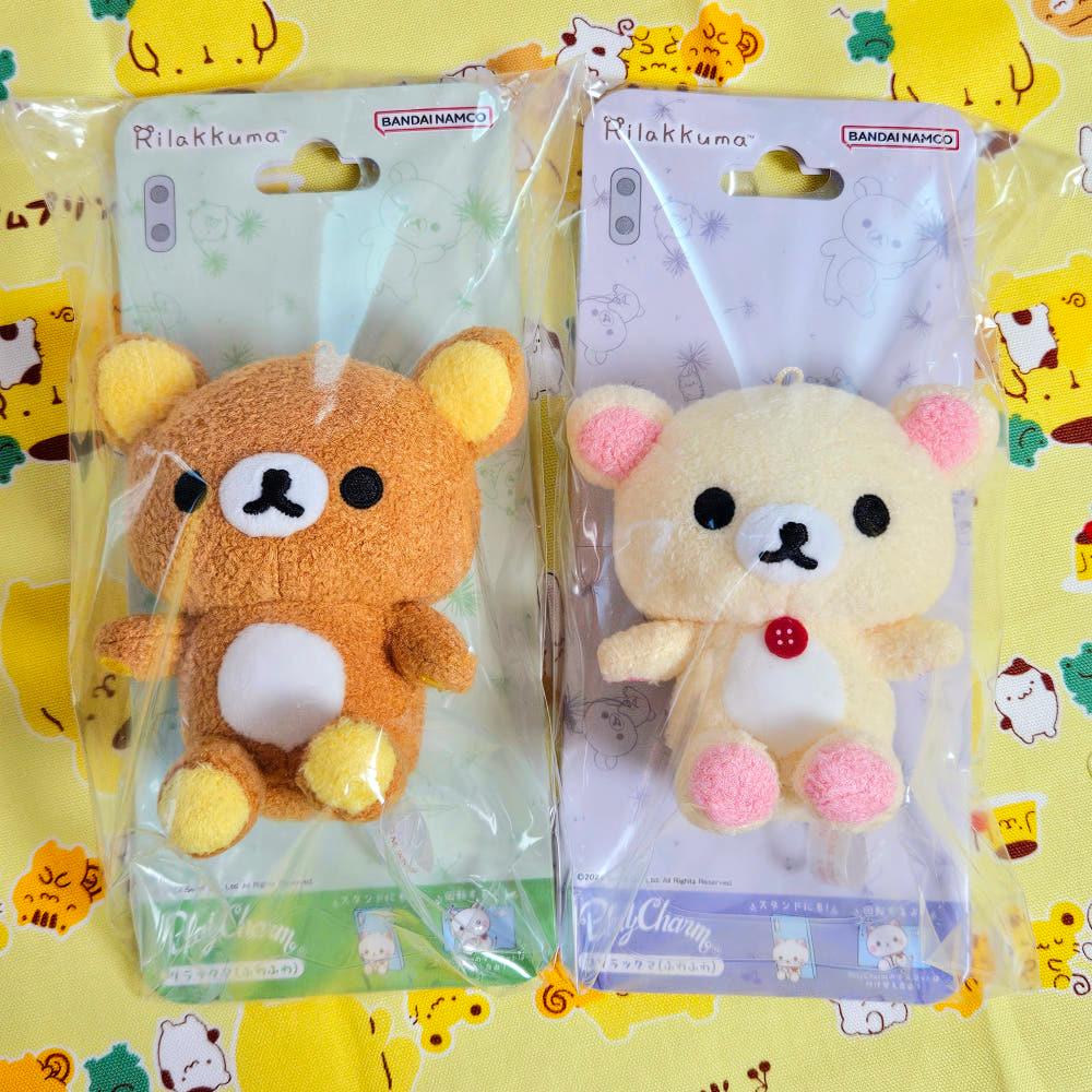 산엑스 리락쿠마 봉제인형 플레이참 키홀더