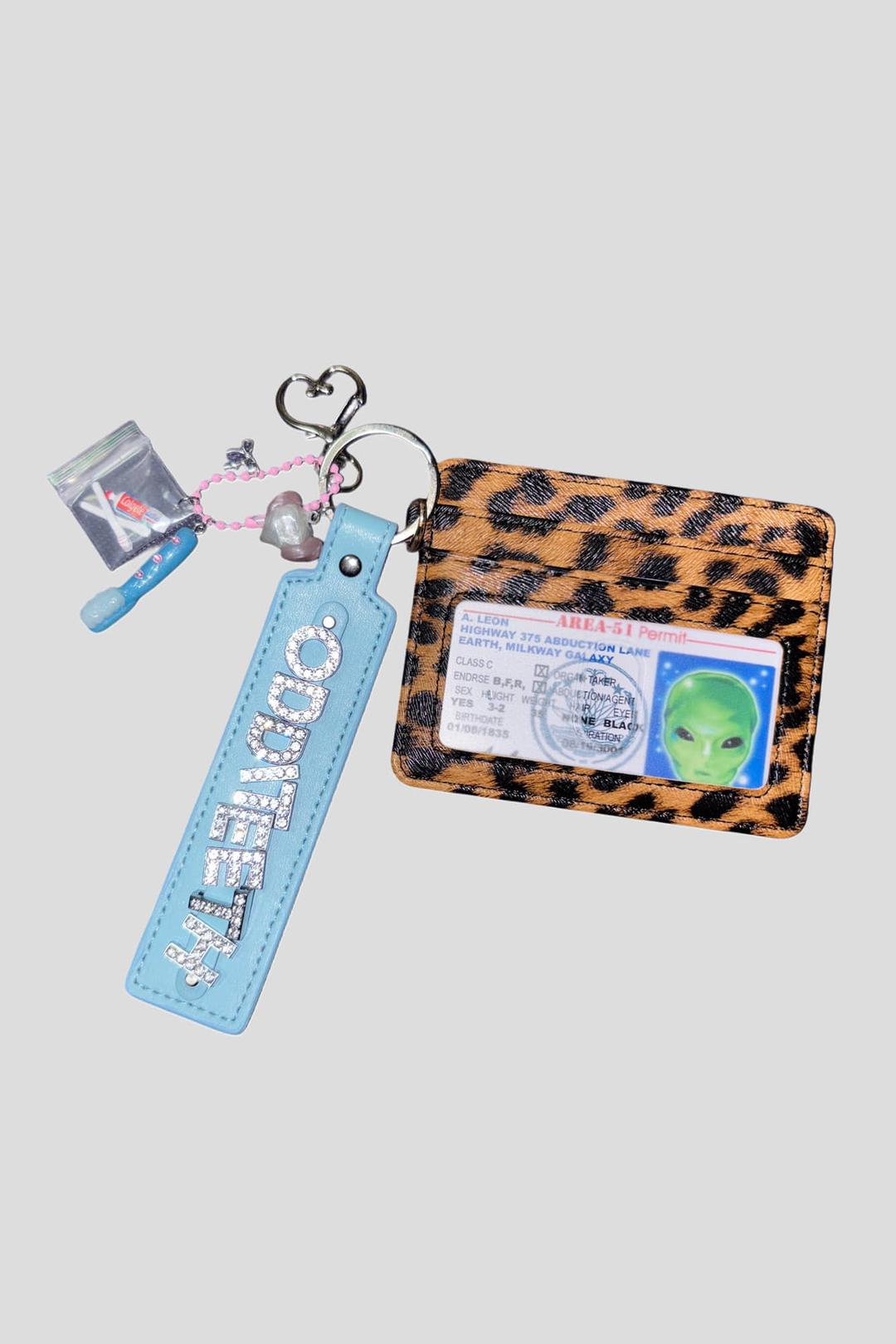[Pre-order] Tooth fairy’s leopard card wallet / BLUE