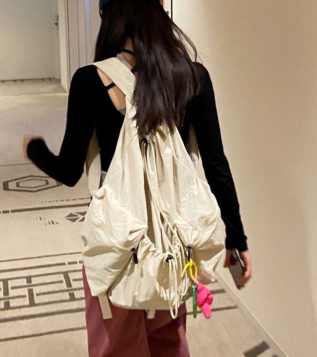 [당일발송/빅사이즈/보부상백] 네이브 스트링 셔링 복조리 백팩 큰가방 여행가방 학생가방 3 color