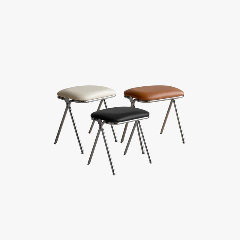플래지어 레이든 드 패리스 인조가죽 쿠션 스툴 3color